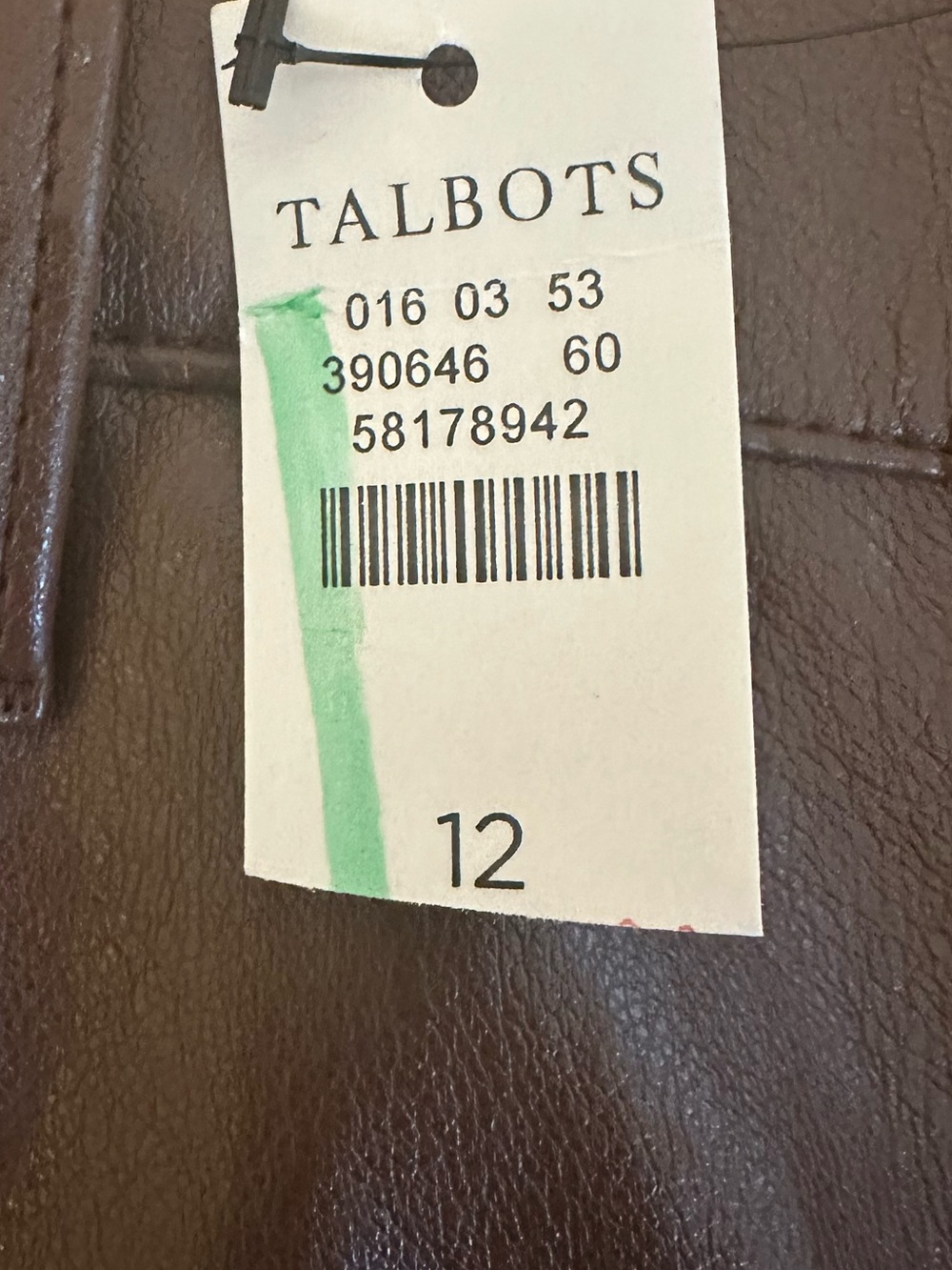 Talbots Faux Leather Straight Leg Pants Women’s Size 12 Brown 5 Pocket NWT - Picture 5 of 13